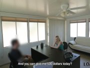 LOAN4K. Shaved juicy pussy help blonde teen in difficult situation 6/16