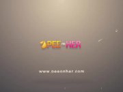 Peeonher - Redhead guzzles down pee during piss fuck! 1/16