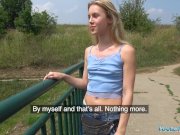 Public Agent Horny blondes tight body fucked for cash in forest 3/16