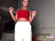 Rahyndee James begs for Cum Facial POV Striptease Blowjob 1/16