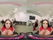 VRBangers Busty brunette Angela White fucking hard in public VR porn 10/16