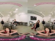 VRBangers Busty brunette Angela White fucking hard in public VR porn 9/16