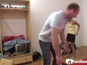 Lonely babe calls her lover for a quickie 2/16