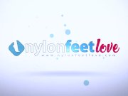 Tattooed Suicide Girl in pantyhose smokes a cigarette 1/16