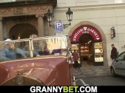 Hot 60 years old grandma in stockings rides his cock 3/16