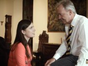 Old english teacher fucks his young student and gets deepthroat blowjob 4/16