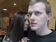 HUNT4K. Pretty girl fucked for money in front of BF and other people 8/16