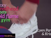 Fitness Rooms Big cock personal trainer fucks sexy redhead on exercise bike 1/16