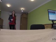 LOAN4K. Red-haired woman with impressive forms needs money 1/16