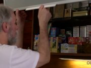 OLD4K. Old daddy fingers wife's twat to prepare it for upcoming sex 2/16