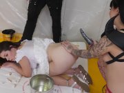 Face slapped, anally stretched & fed piss: Anastasia Rose, Charlotte Sartre 11/16