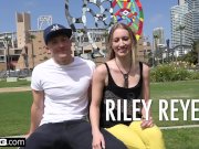 Real MILFs - Hot MILF sucks a big dick in a public garage 1/16