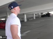 Real MILFs - Hot MILF sucks a big dick in a public garage 3/16