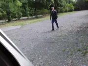HUNT4K. Guy penetrates sexy girl in his car while cuckold is around 15/16