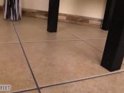 Barefoot squaw cosplayer uses toes to throw arrows 1/16