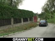 Shaggy pussy old blonde granny rides his cock 1/16