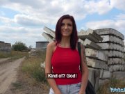 Public Agent Busty big tits and full blowjob lips sexy public fuck 3/16