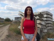 Public Agent Busty big tits and full blowjob lips sexy public fuck 4/16