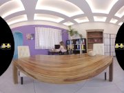 VR Porn - Blonde secretary licks up her piss! 3/16