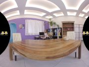 VR Porn - Blonde secretary licks up her piss! 4/16