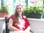 Sexy Matilda Rubbing Shaved Pussy on the Kitchen Table 4/16