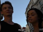 HUNT4K. Pretty brunette fucked by stranger to earn cash for ring 4/16