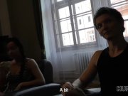 HUNT4K. Pretty brunette fucked by stranger to earn cash for ring 6/16