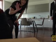 PASCALSSUBSLUTS - Busty Barbara Bieber gagging on dom cock 7/16