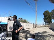 Screw the Cops - white female cop fucked by three BBC 8/16