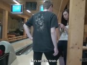 HUNT4K. Money helped hunter score successful strike in bowling bar 7/16