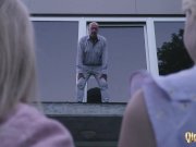 Old and young sex with horny teens fucking a grandpa on his birthday 2/16