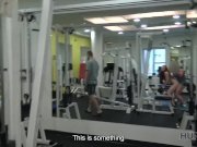 HUNT4K. Buddy earns a lot of cash by selling GF's tight pussy in gym 12/16