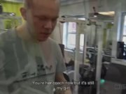 HUNT4K. Buddy earns a lot of cash by selling GF's tight pussy in gym 5/16