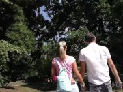 HUNT4K. Fuck with blonde makes hunter's dick ejaculate on her hand 1/16