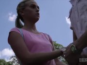 HUNT4K. Fuck with blonde makes hunter's dick ejaculate on her hand 7/16