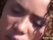 outdoor threesome orgy with african babe 15/16