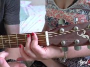 AgedLovE Shooting Starr Taking Guitar Lesson 6/16