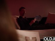 Cutie barely legal teen sucks the cock of grandpa and fucks him hardcore 3/16