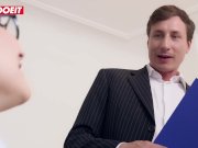 Horny Secretary With Huge Tits Fucks Her Boss In The Office 2/16