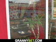 Blonde big boobs old grandma picked up in the cafe 5/16