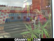 Blonde big boobs old grandma picked up in the cafe 6/16