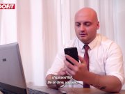 Christmas Orgy with Stunning Busty Babes in a German Office 2/16