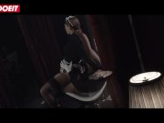 Babe with Big Natural Tits rides cock in maid costume 9/16