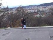 HUNT4K. Man covers redhead's tummy with sperm after sex for money 1/16