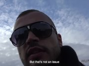 HUNT4K. Man covers redhead's tummy with sperm after sex for money 2/16