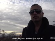 HUNT4K. Man covers redhead's tummy with sperm after sex for money 3/16