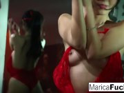 Marica Hase in sexy lingerie masturbates in the mirror 4/16