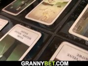 Skinny 70 years old blonde granny rides his massive rod 10/16