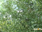 Cute European is WATCHED pissing in public! 15/16