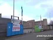 Reckless girls managed to find a sweet spot to piss between parked cars 6/16